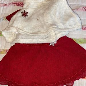 American Girl Doll Winter Red Dress